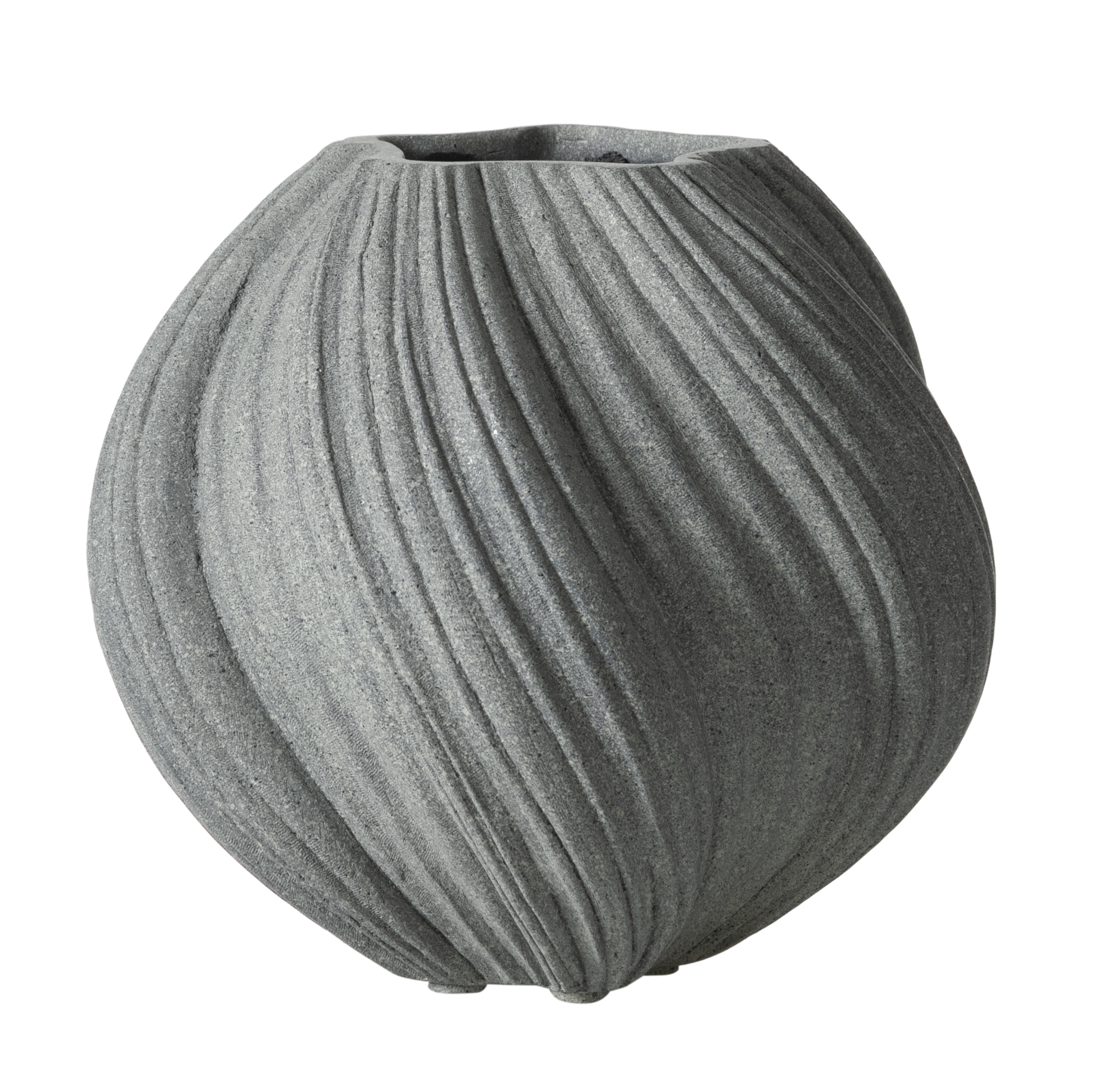 SPIRAL VAZO GRİ 34X32CM