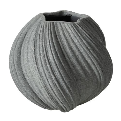  SPIRAL VAZO GRİ 34X32CM