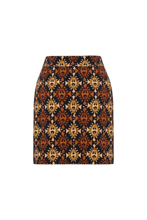 ETNİK BASKILI MİNİ ETEK