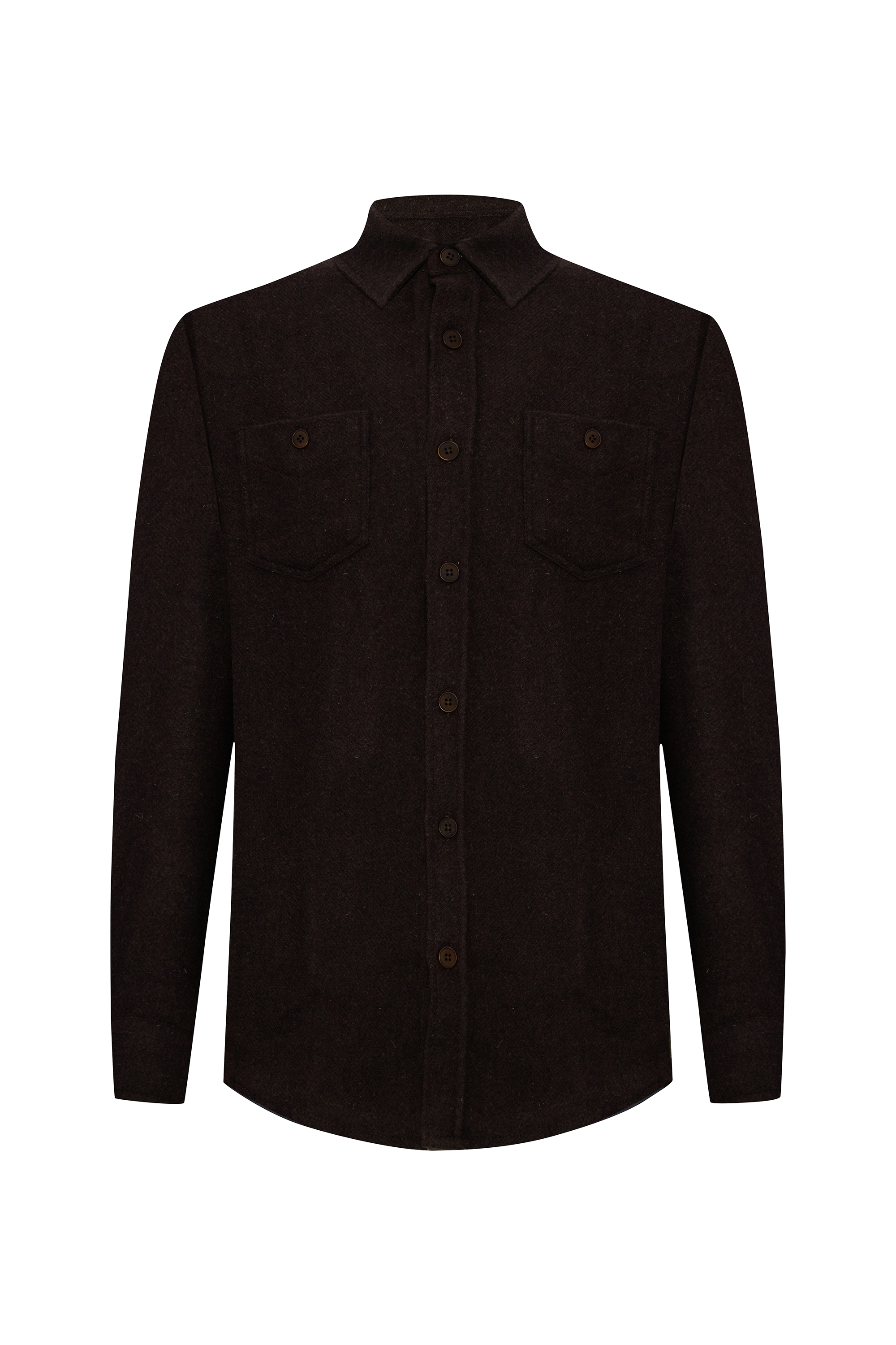 ÇİFT CEPLİ DOKULU REGULAR FIT UZUN KOLLU GÖMLEK