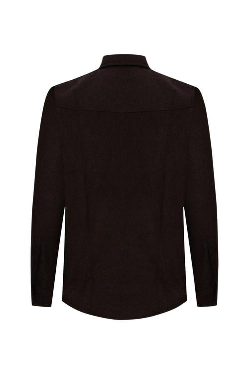  ÇİFT CEPLİ DOKULU REGULAR FIT UZUN KOLLU GÖMLEK