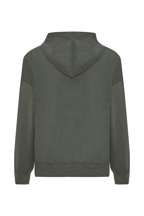 MODAL KAPÜŞONLU FERMUARLI SWEATSHIRT