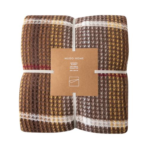 OXFORD SCOTCH BATTANİYE BEJ HARDAL 200X220