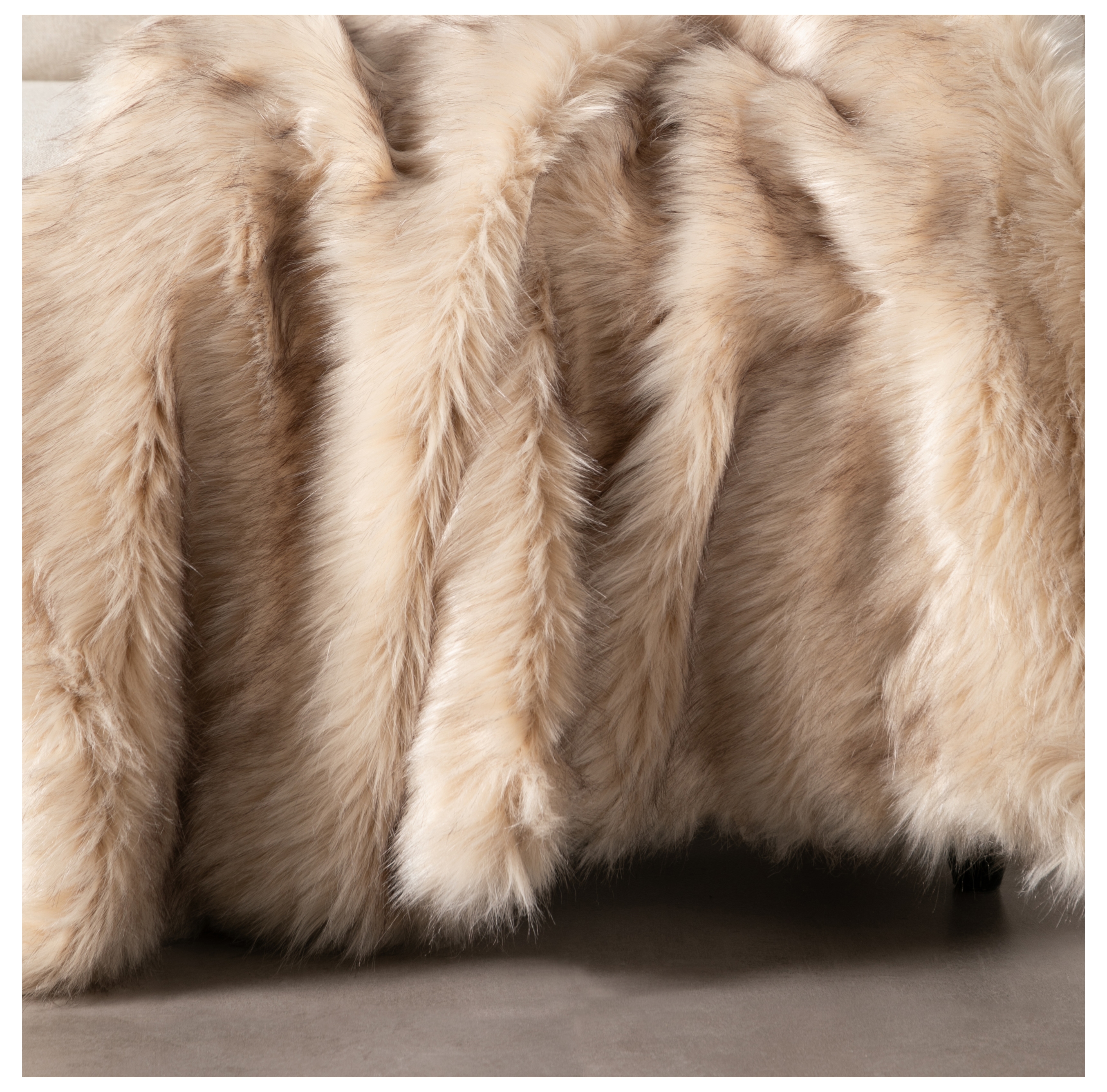 GLAM KOLTUK ŞALI BEJ 130X150