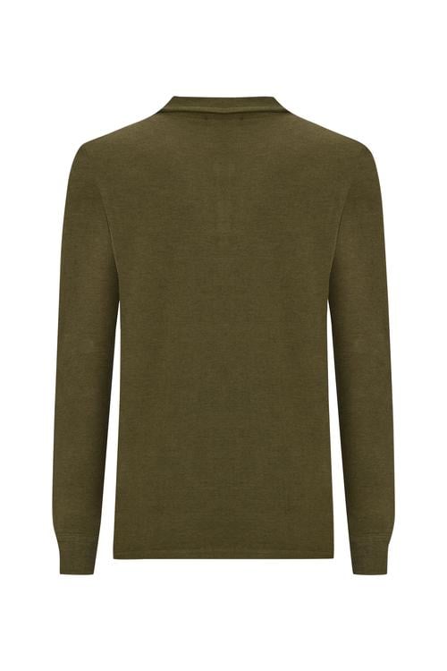 DÜĞMELİ POLO YAKA SWEATSHIRT