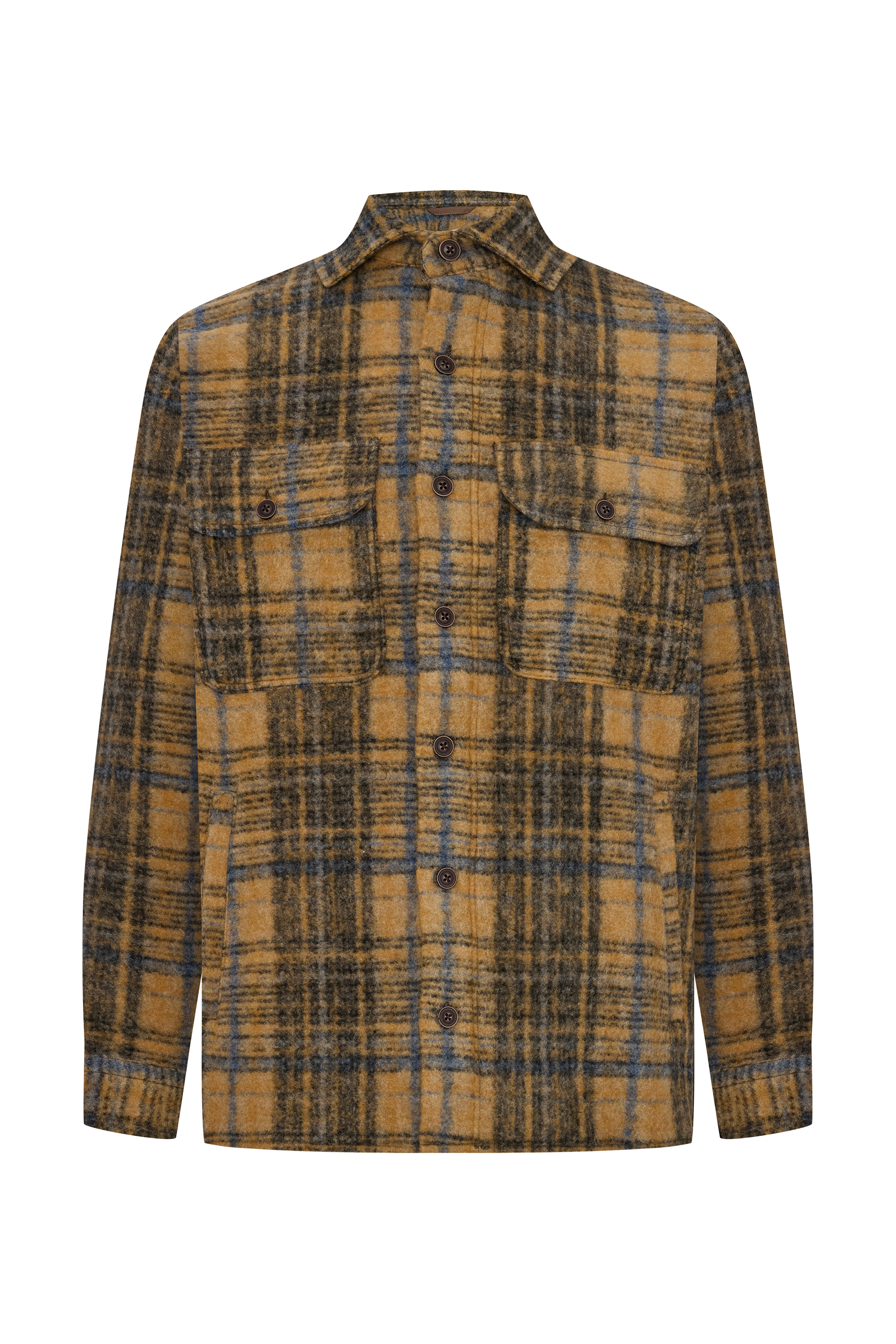 EKOSELİ YÜN KARIŞIMLI GÖMLEK CEKET