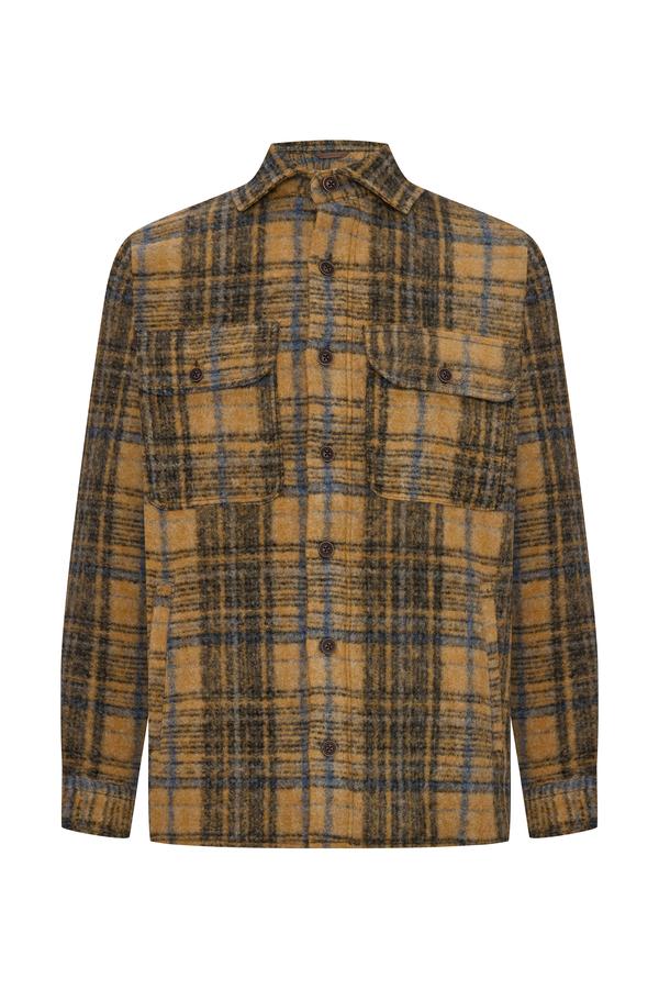 EKOSELİ YÜN KARIŞIMLI GÖMLEK CEKET