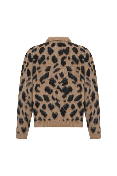  LEOPAR DESENLİ V YAKA HIRKA