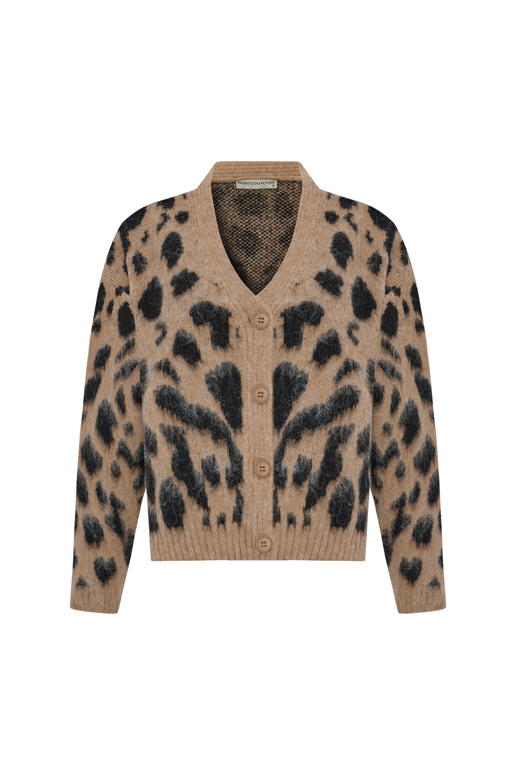 LEOPAR DESENLİ V YAKA HIRKA