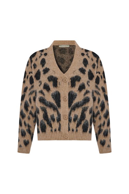  LEOPAR DESENLİ V YAKA HIRKA