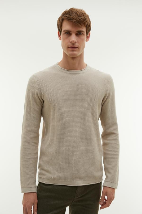 BİSİKLET YAKA TRİKO KAZAK