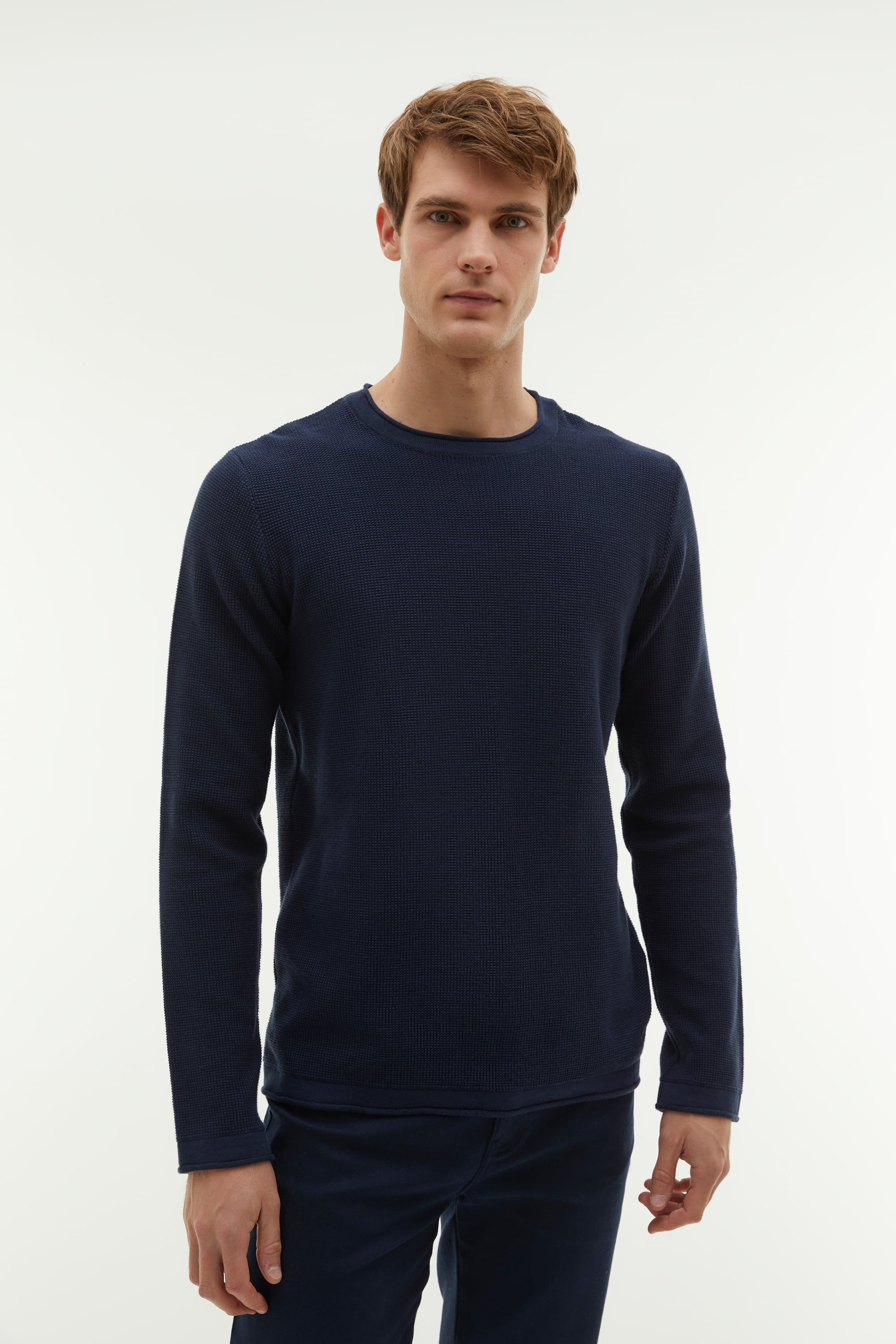 BİSİKLET YAKA TRİKO KAZAK