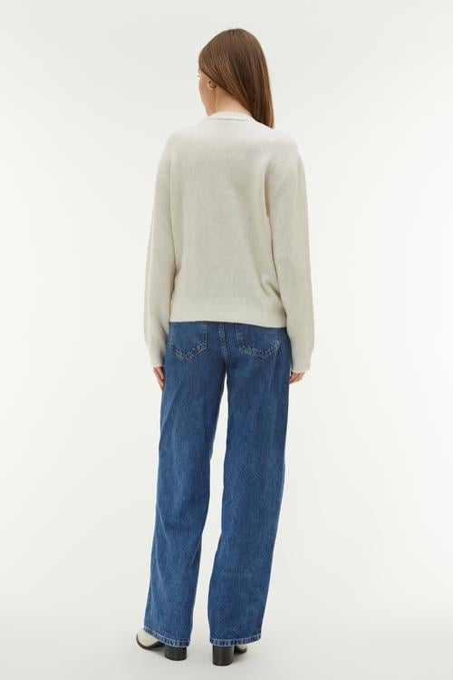 ÖRGÜLÜ İNCİ İŞLEMELİ KAZAK