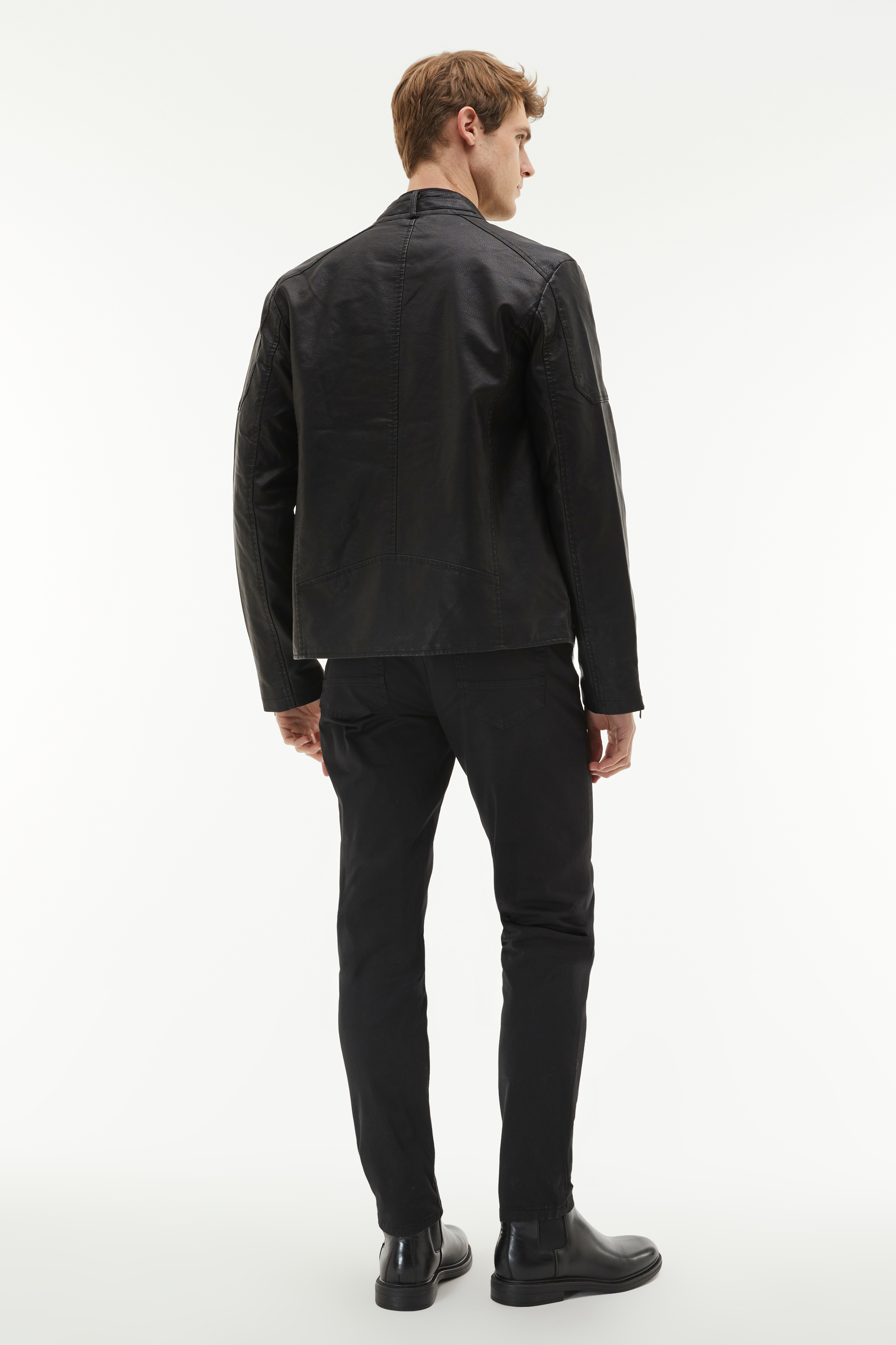 DERİ GÖRÜNÜMLÜ CEKET