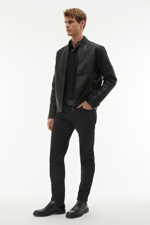  DERİ GÖRÜNÜMLÜ CEKET