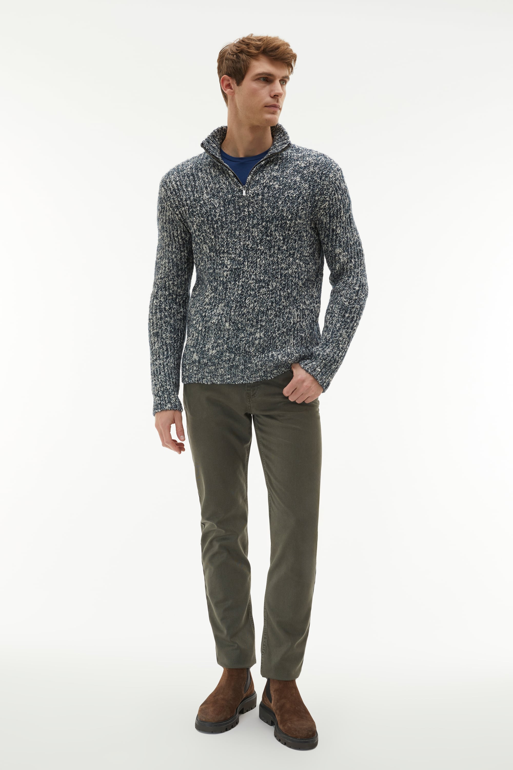 MELANJLI DİK YAKA KAZAK