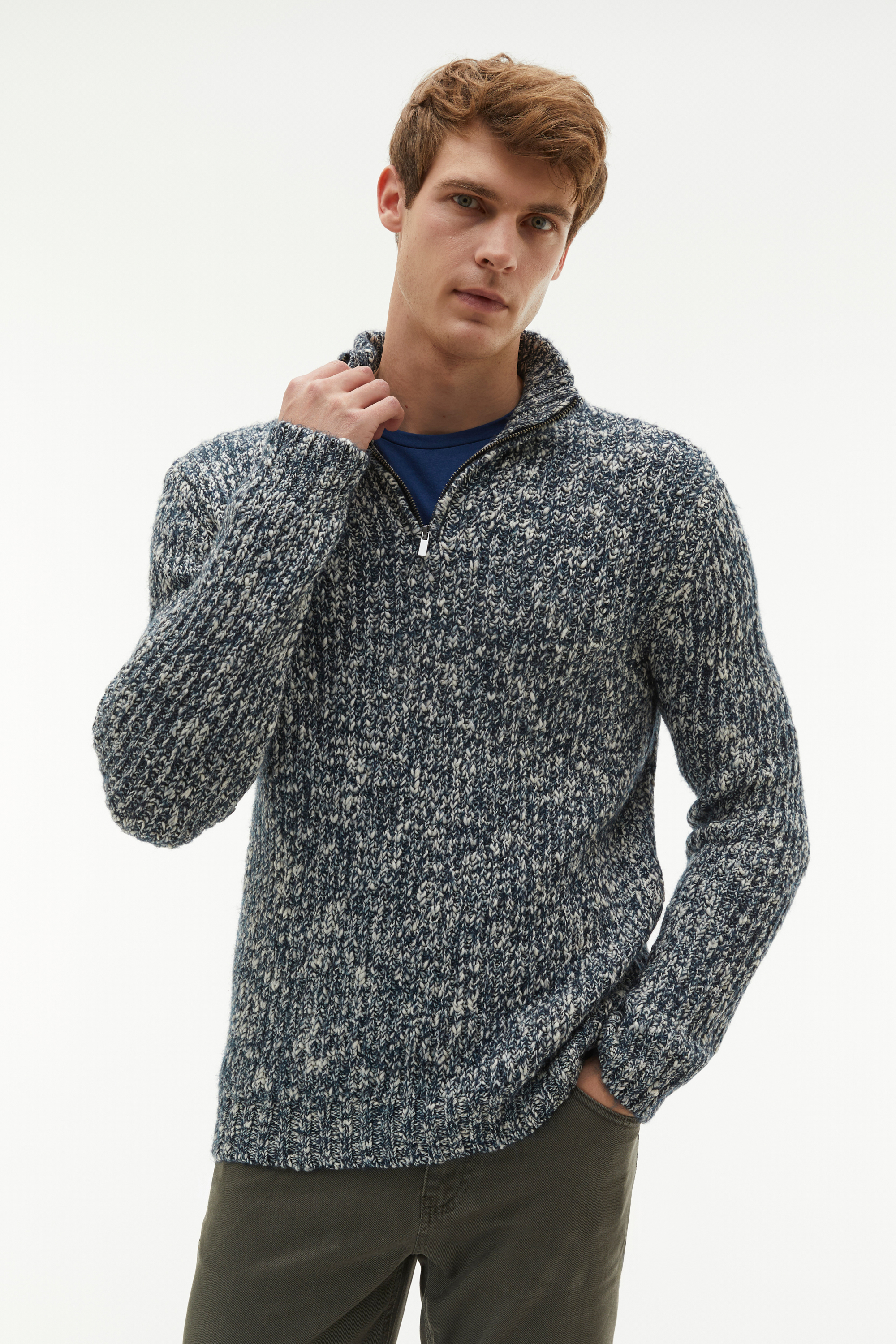 MELANJLI DİK YAKA KAZAK