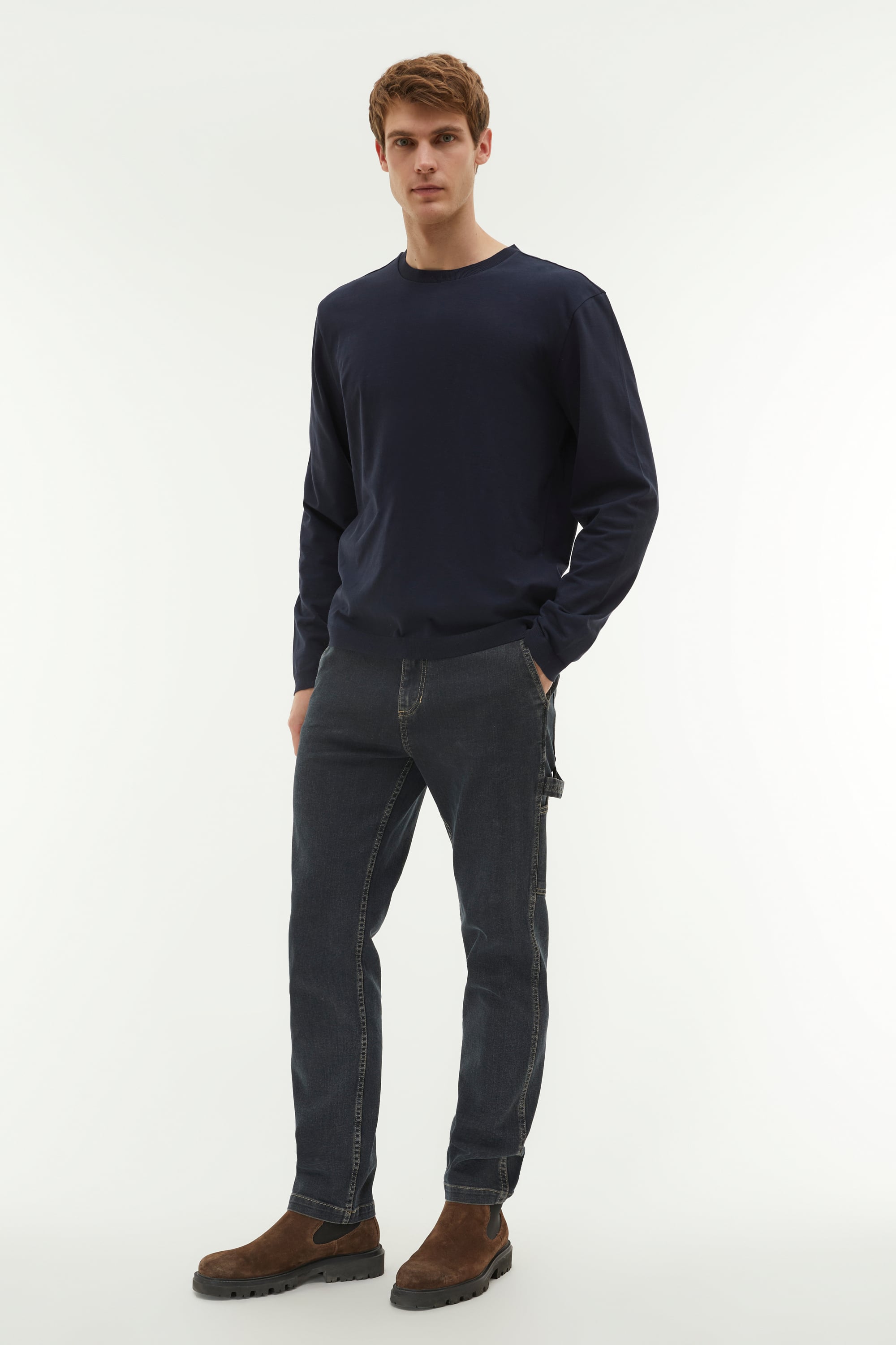 REGULAR FIT BİSİKLET YAKA KAZAK