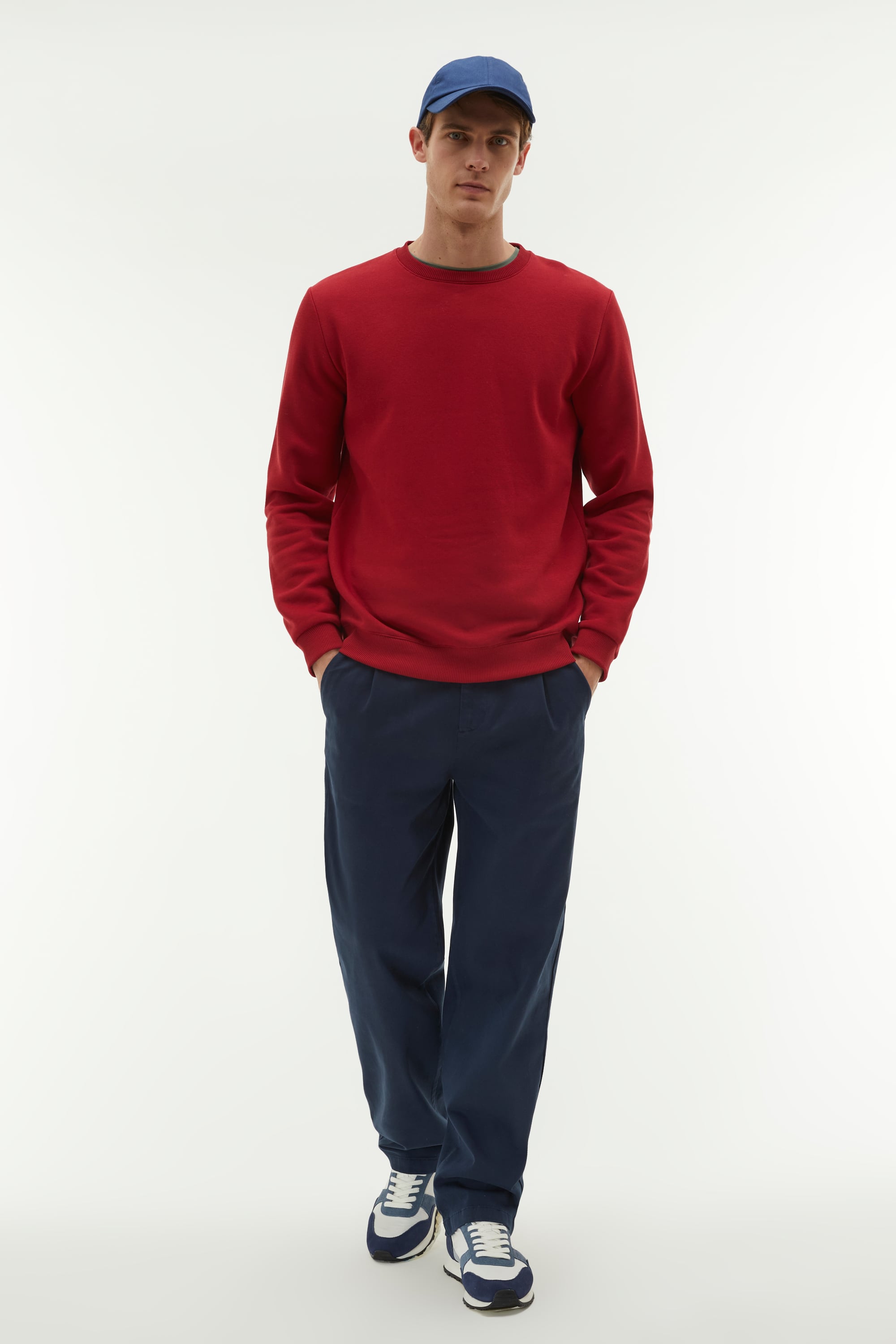 BİSİKLET YAKA UZUN KOLLU SWEATSHIRT