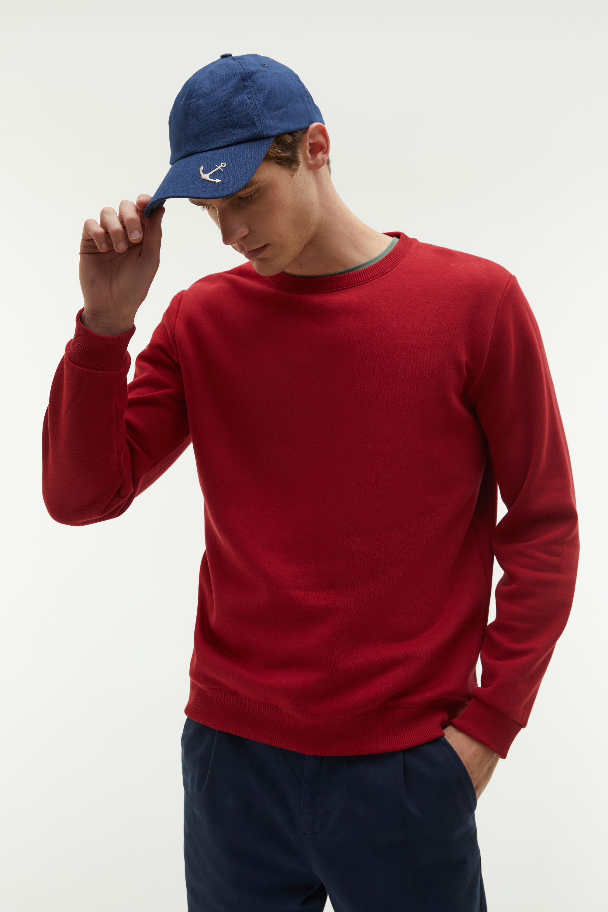 BİSİKLET YAKA UZUN KOLLU SWEATSHIRT