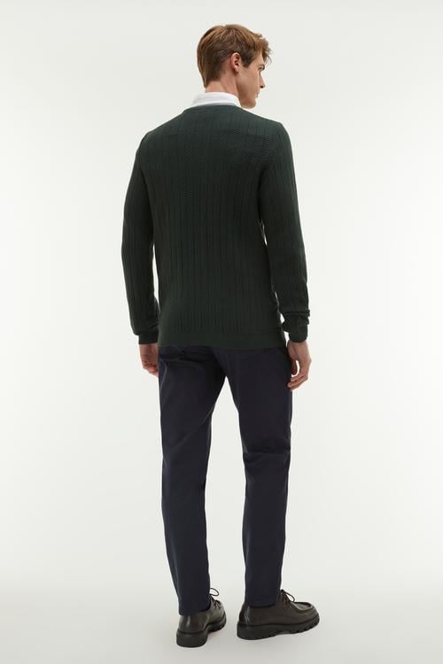 DESENLİ BİSİKLET YAKA KAZAK