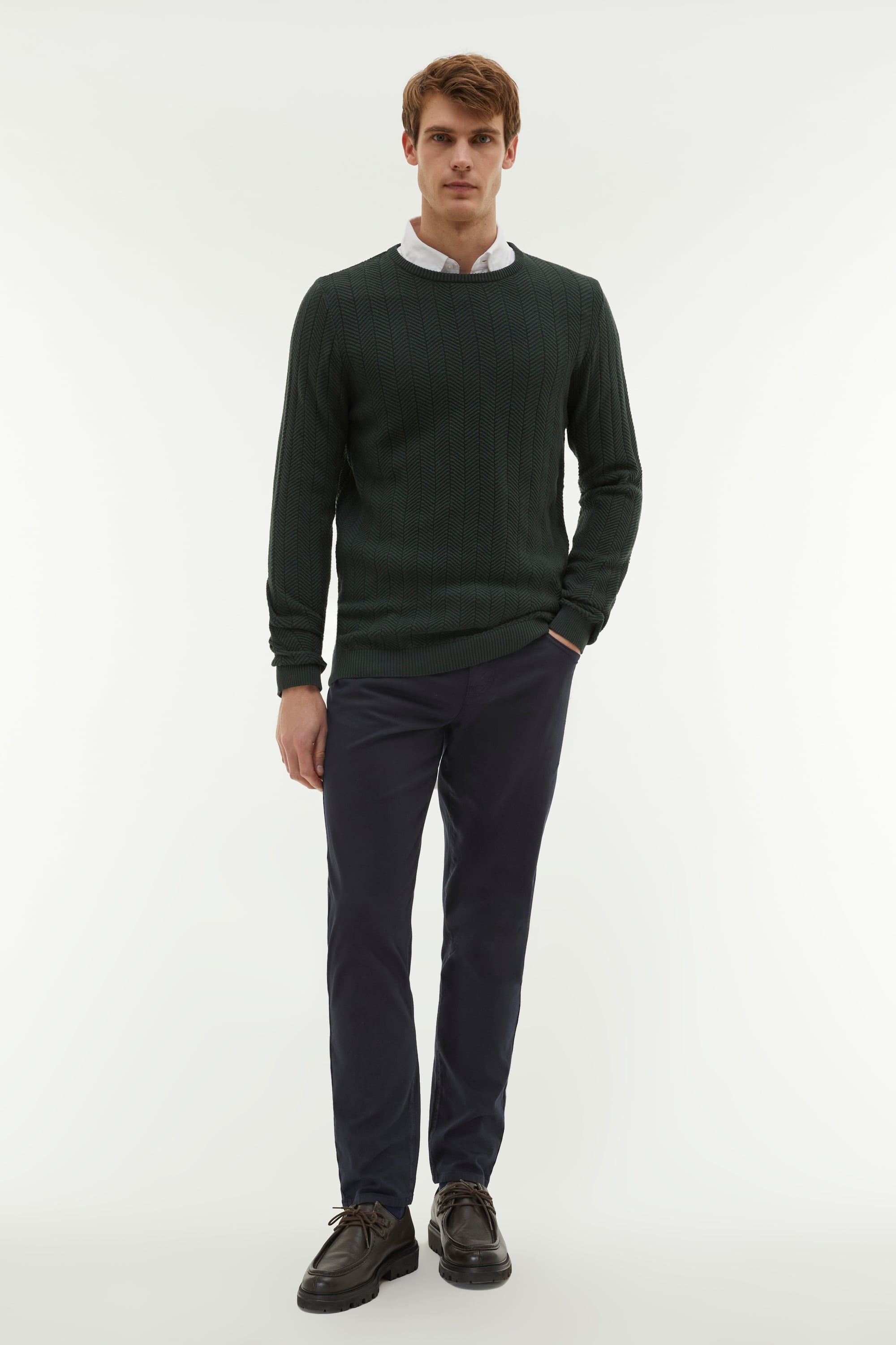 DESENLİ BİSİKLET YAKA KAZAK