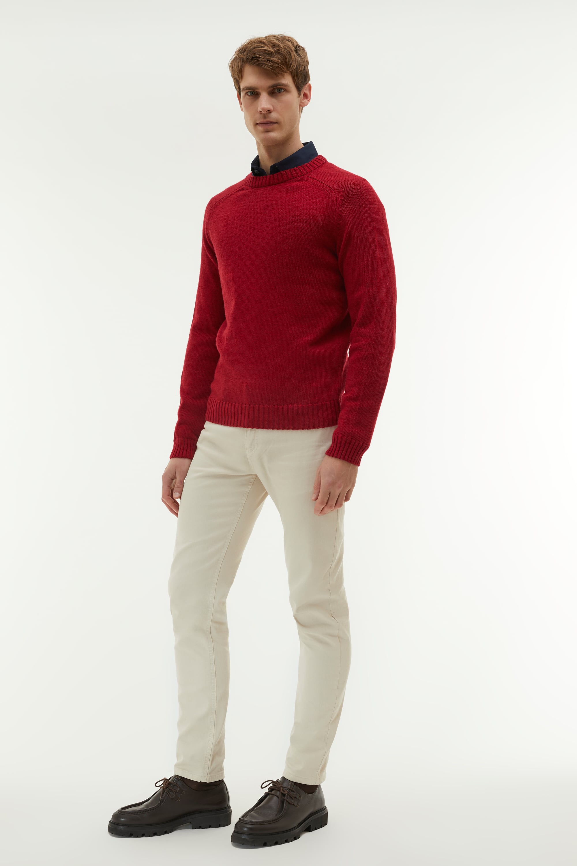 BİSİKLET YAKA YÜN KARIŞIMLI TRİKO KAZAK