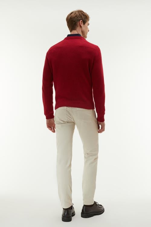 BİSİKLET YAKA YÜN KARIŞIMLI TRİKO KAZAK