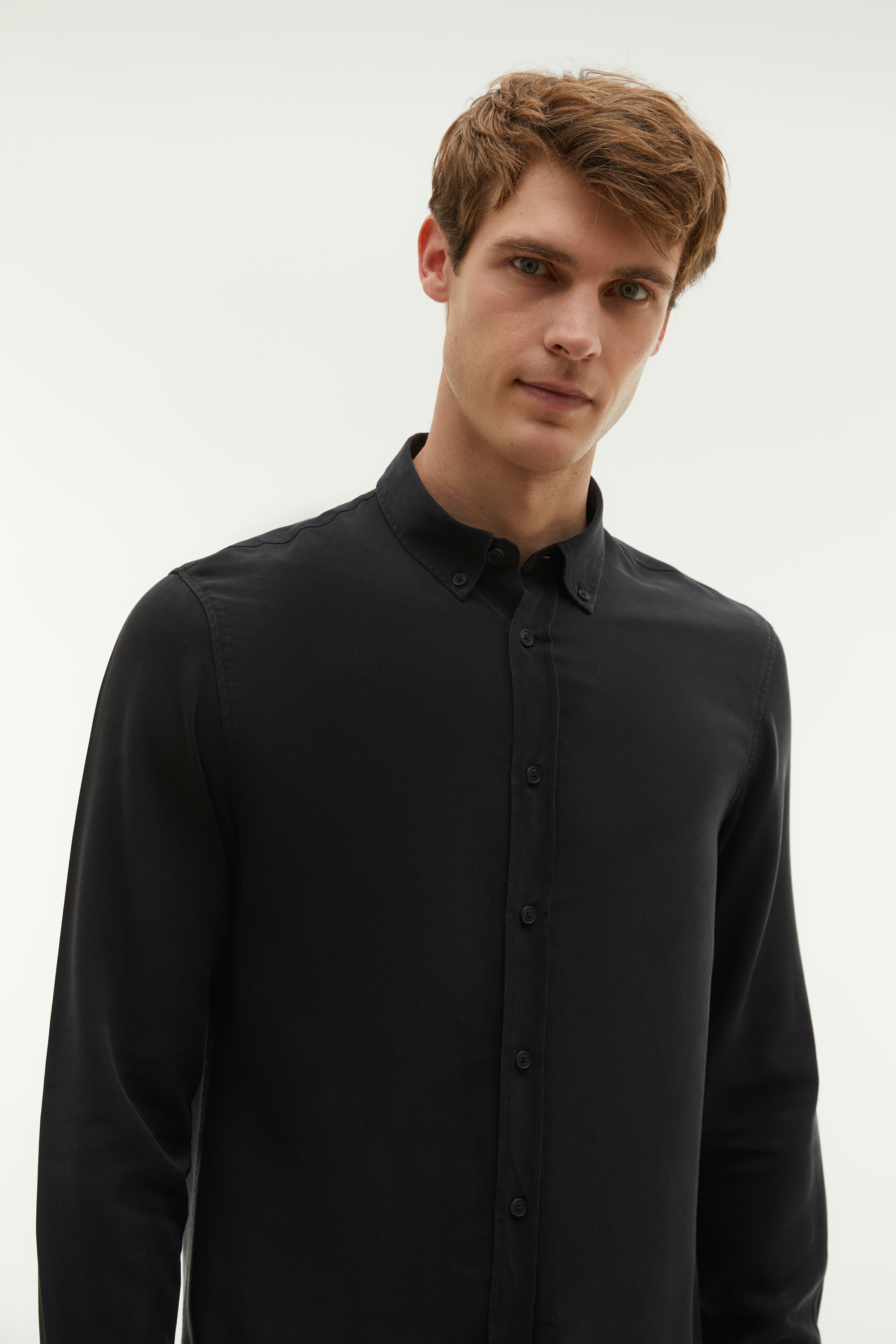 REGULAR FIT LİYOSEL UZUN KOLLU GÖMLEK