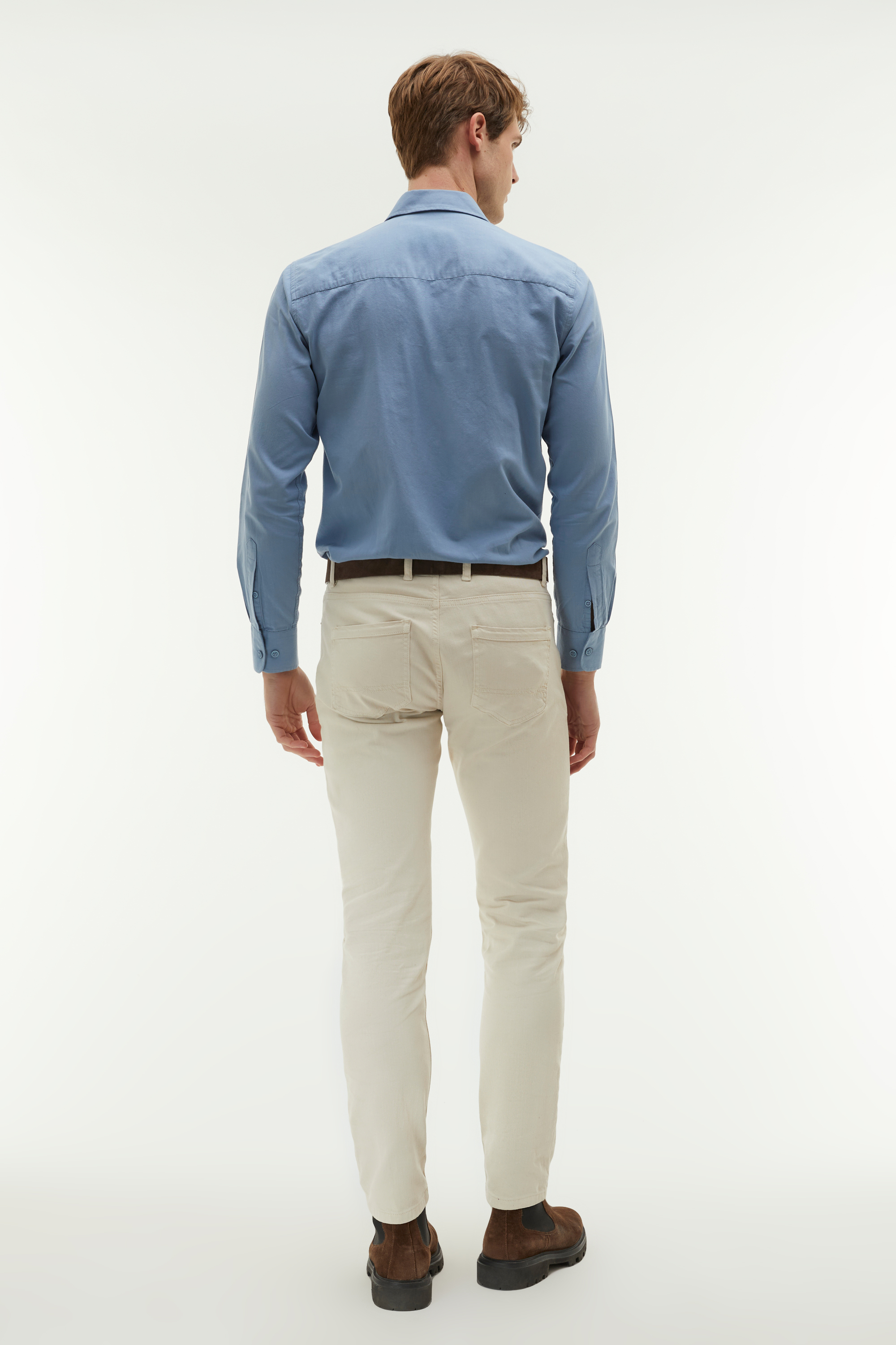 REGULAR FIT TEK CEPLİ UZUN KOLLU GÖMLEK