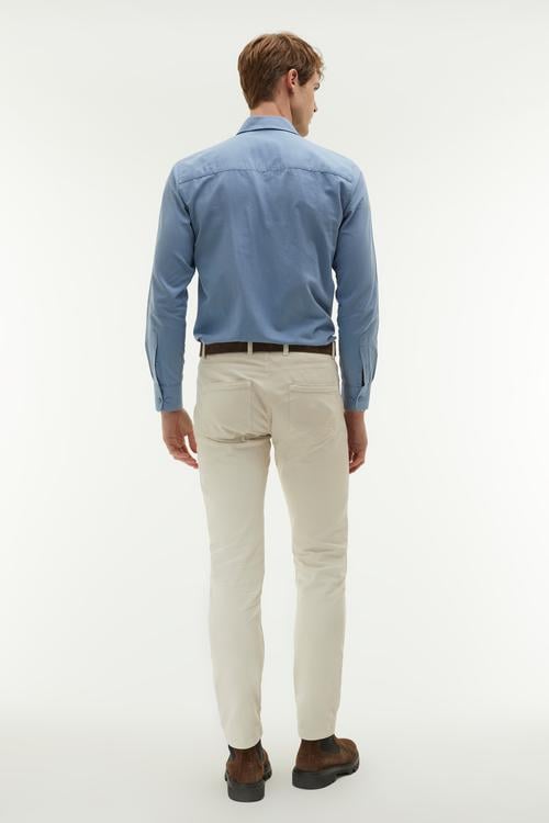 REGULAR FIT TEK CEPLİ UZUN KOLLU GÖMLEK