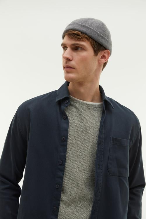 BİSİKLET YAKA TEKSTÜRLÜ KAZAK