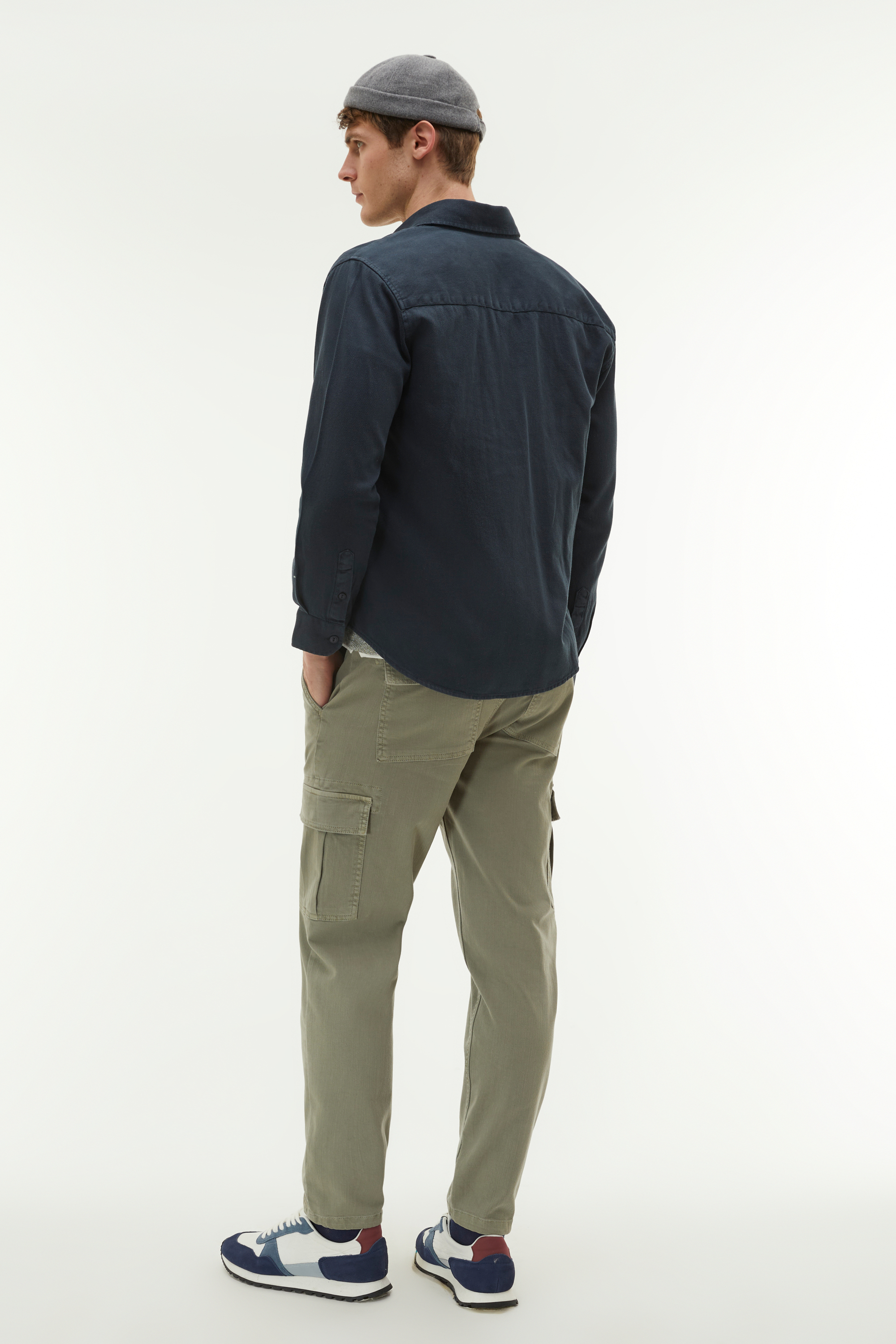 BİSİKLET YAKA TEKSTÜRLÜ KAZAK