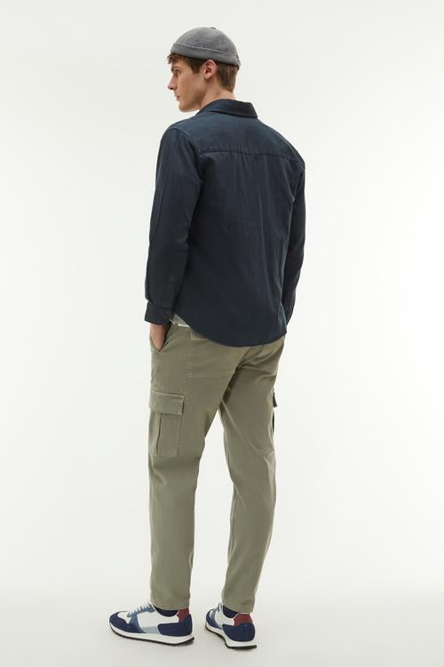 BİSİKLET YAKA TEKSTÜRLÜ KAZAK