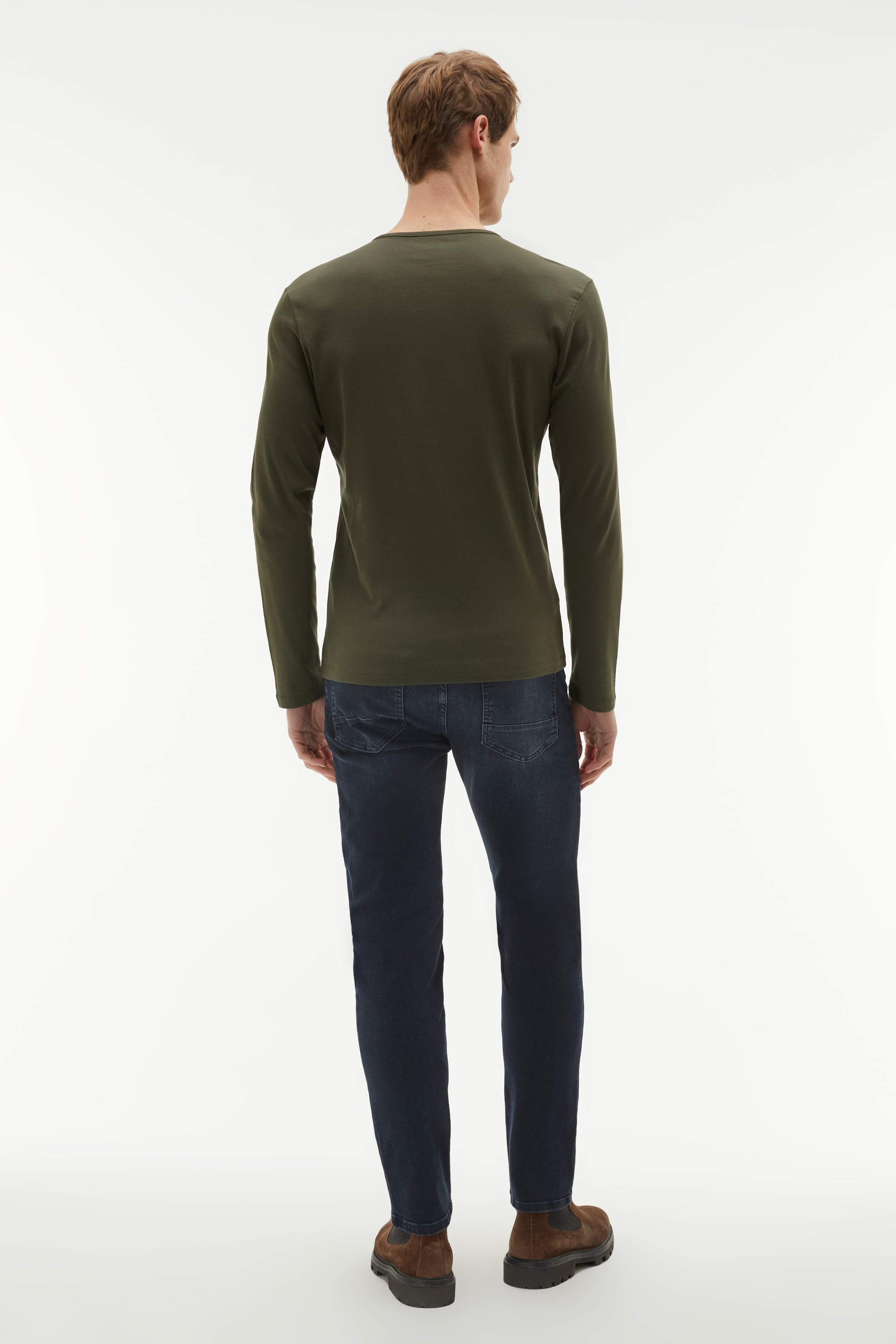 BİSİKLET YAKA UZUN KOLLU T-SHIRT