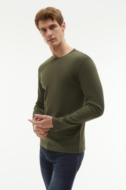  BİSİKLET YAKA UZUN KOLLU T-SHIRT