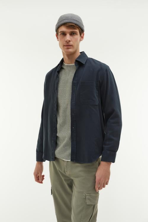 BİSİKLET YAKA TEKSTÜRLÜ KAZAK