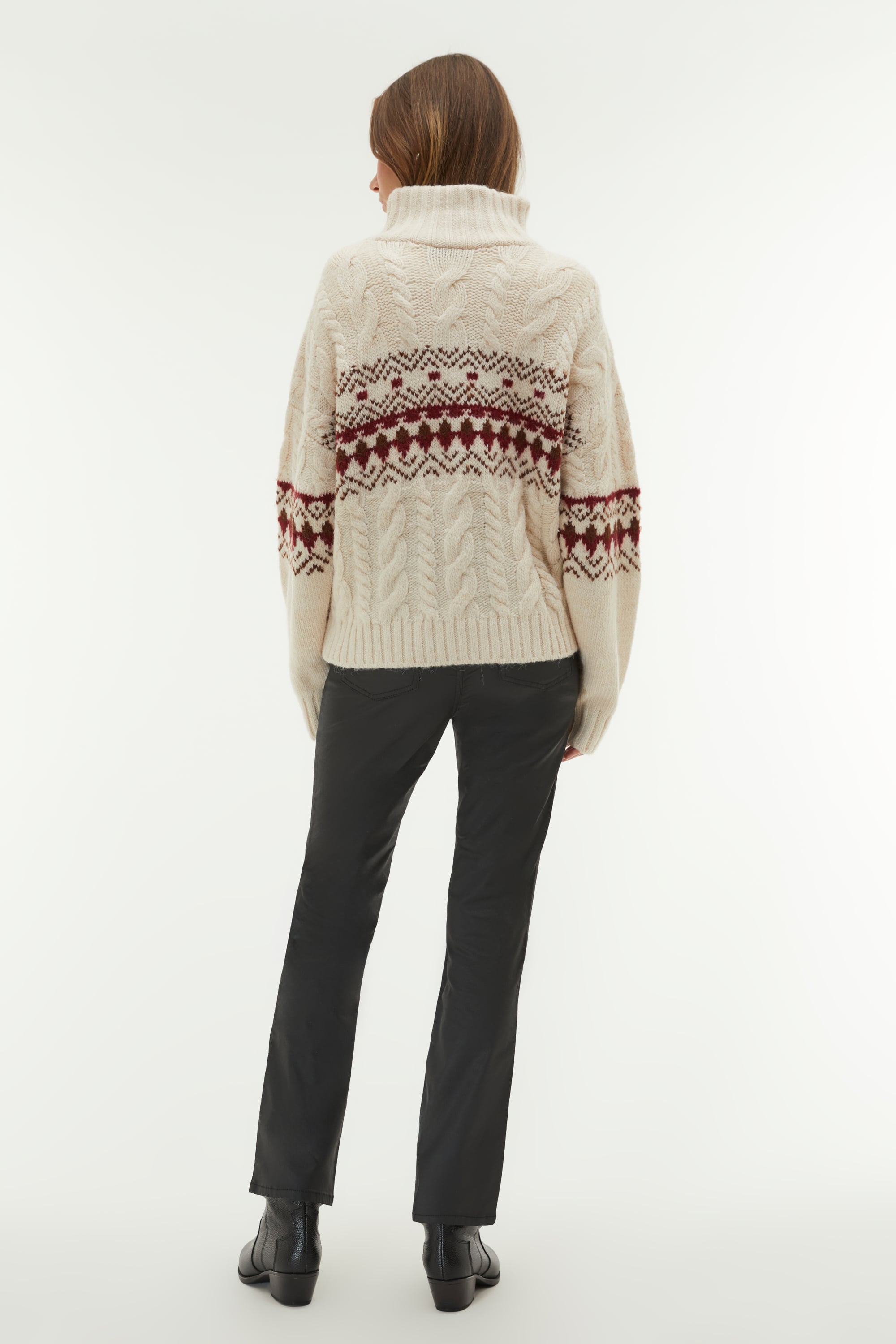 JAKARLI FERMUARLI DİK YAKA SWEATSHIRT