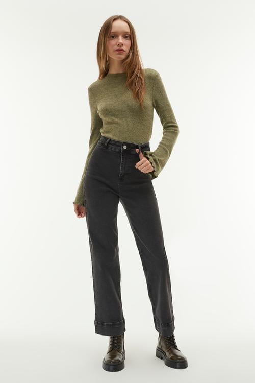  FİTİLLİ DİK YAKA BLUZ