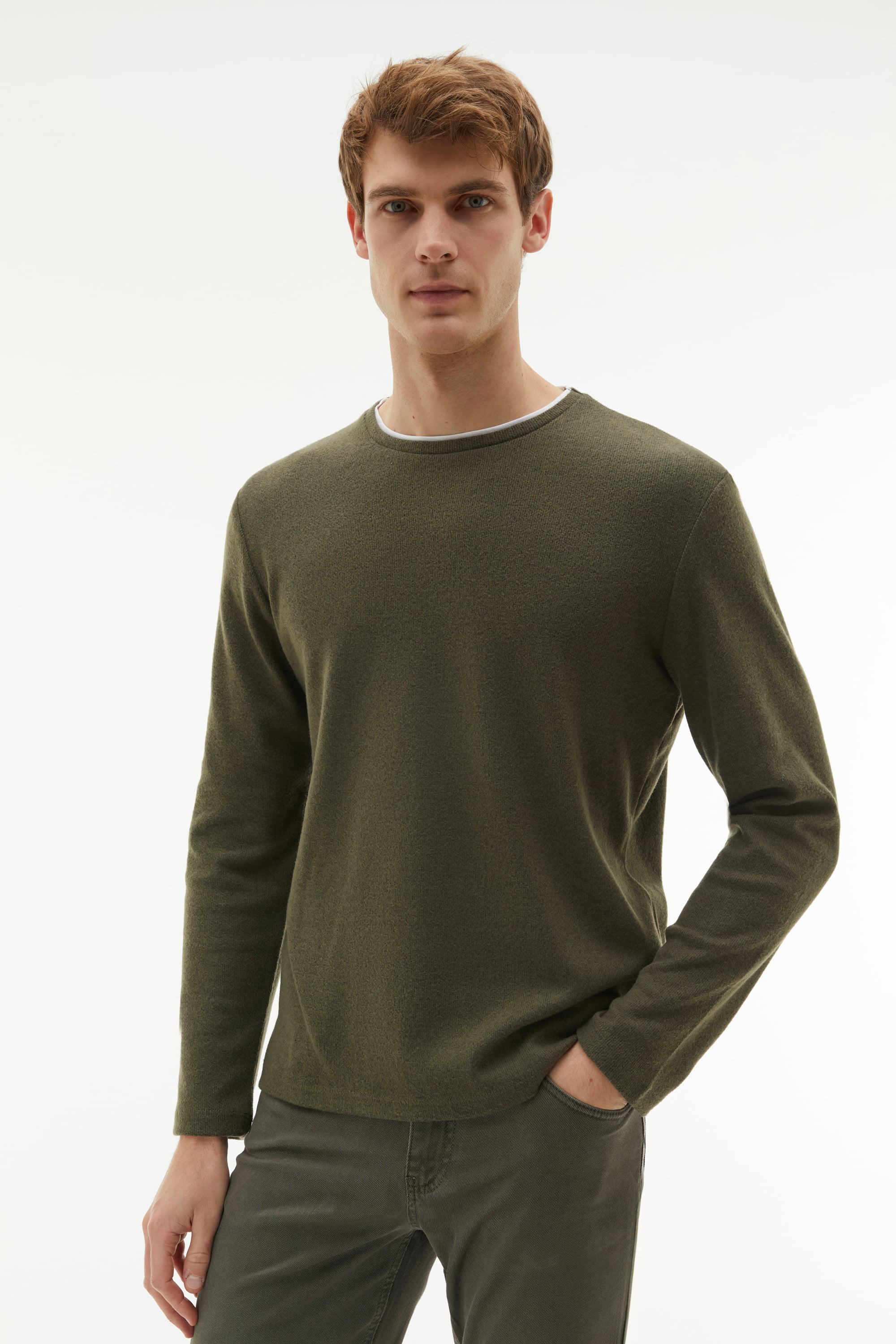 BİSİKLET YAKA SWEATSHIRT