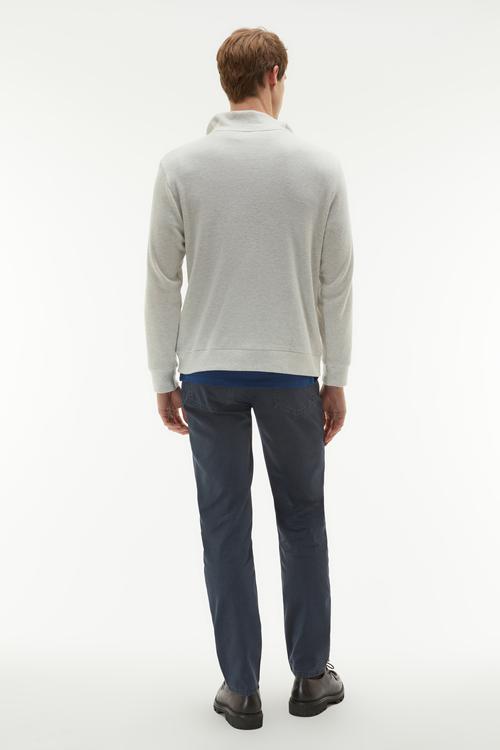  FERMUARLI DİK YAKA SWEATSHIRT