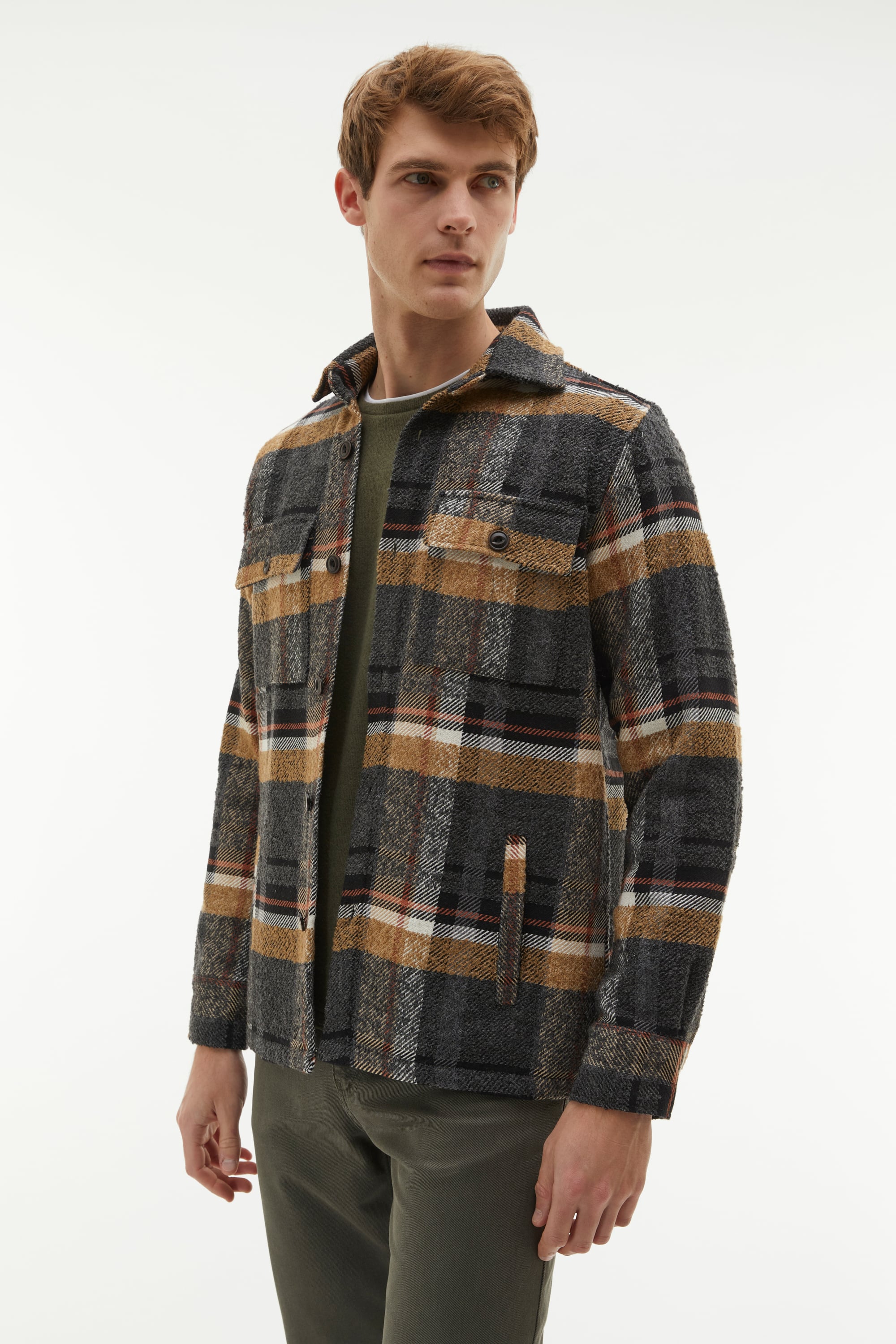 EKOSELİ DOKULU GÖMLEK CEKET