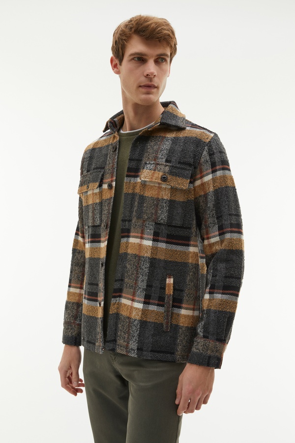 EKOSELİ DOKULU GÖMLEK CEKET