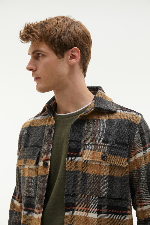 EKOSELİ DOKULU GÖMLEK CEKET