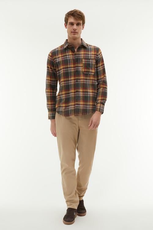 REGULAR FIT EKOSELİ UZUN KOLLU GÖMLEK