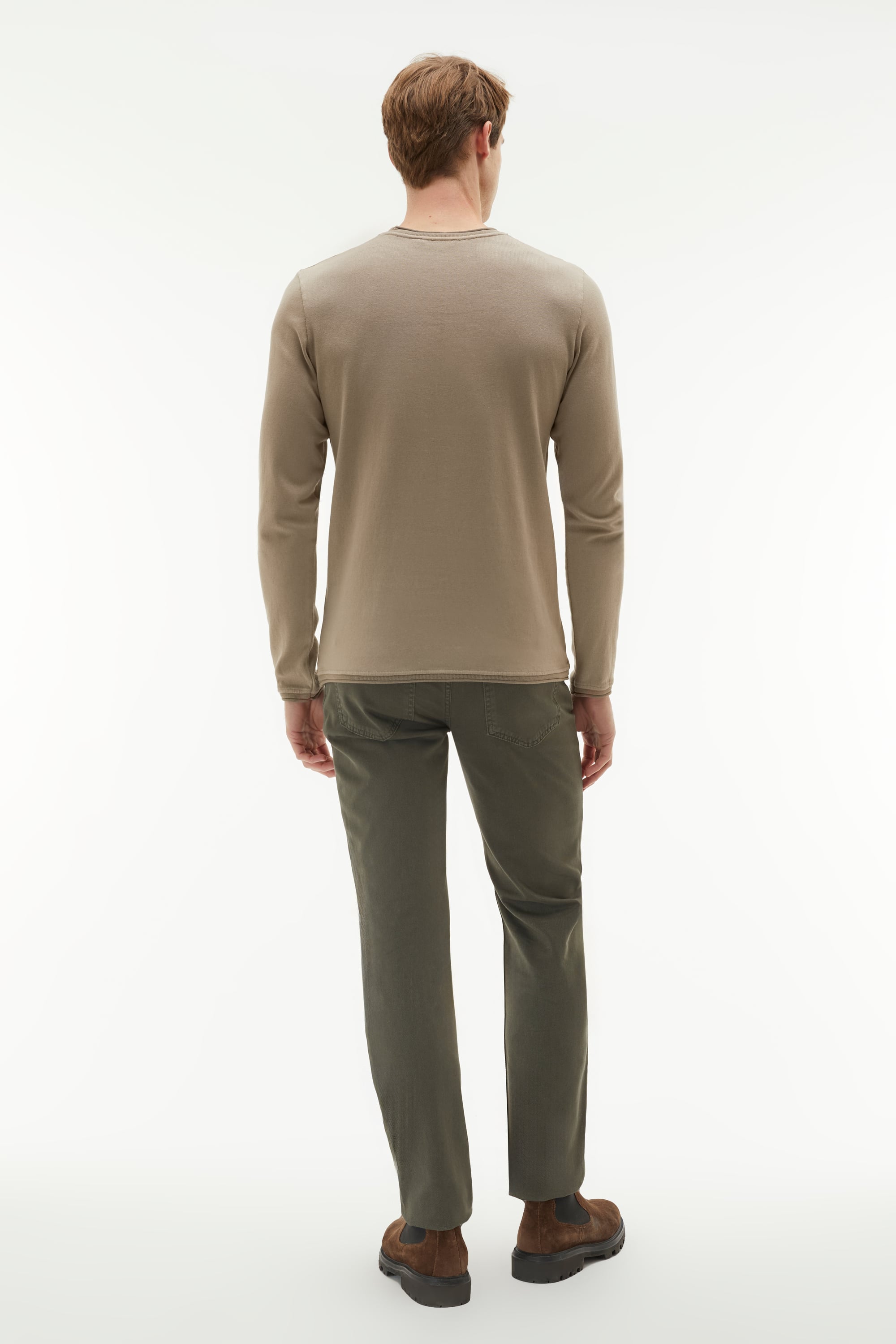 BİSİKLET YAKA UZUN KOLLU KAZAK