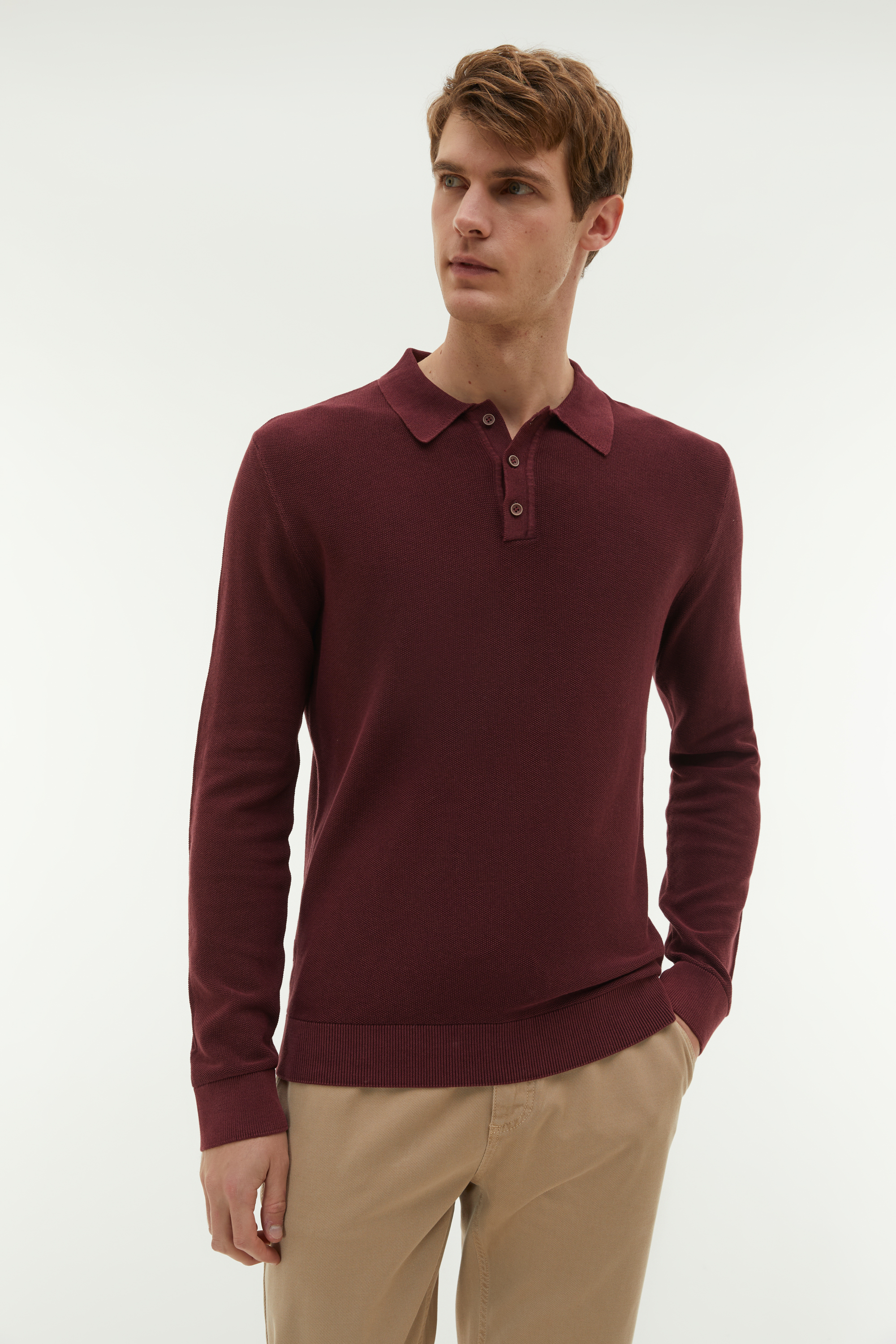 DÜĞMELİ POLO YAKA TRİKO KAZAK