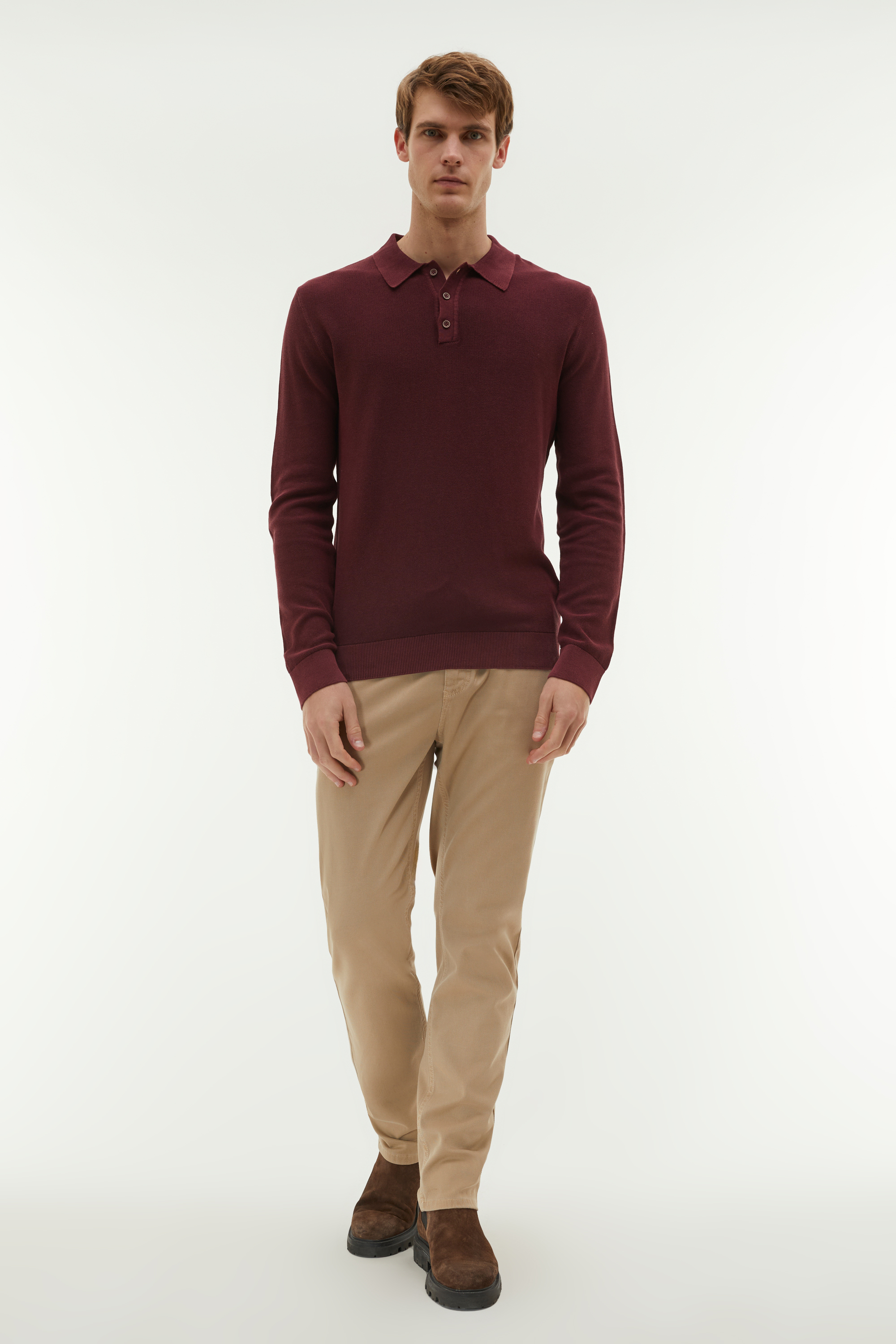 DÜĞMELİ POLO YAKA TRİKO KAZAK