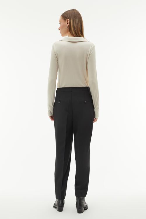  POLO YAKA FİTİLLİ UZUN KOLLU T-SHIRT