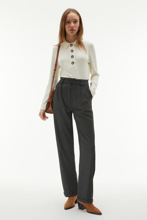 DÜĞMELİ CASUAL BLUZ